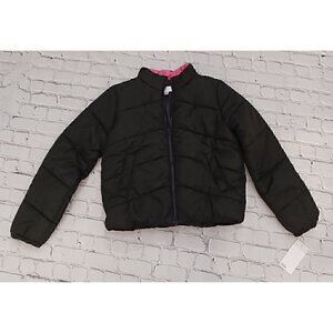Nordstrom Rack Girls Black Puffer Jacket/NWT, Size L 10/12